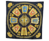 Authentic HERMES Carre 90 Scarf "Poste et Cavalerie" Silk Black K4256