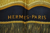 Authentic HERMES Carre 90 Scarf "Poste et Cavalerie" Silk Black K4256