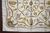 Authentic HERMES Carre 90 Scarf "Qu' importe le flacon" Silk White K4260