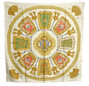 Authentic HERMES Carre 90 Scarf "Poste et Cavalerie" Silk Light Beige K4264