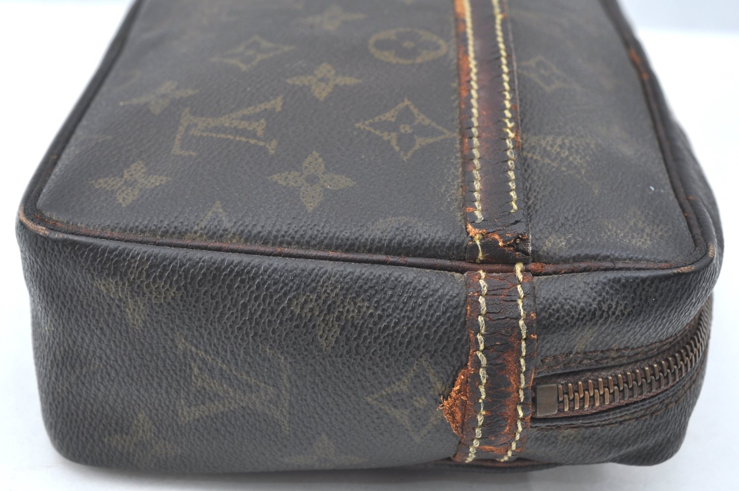 Authentic Louis Vuitton Monogram Compiegne 23 Clutch Hand Bag M51847 Junk K4266