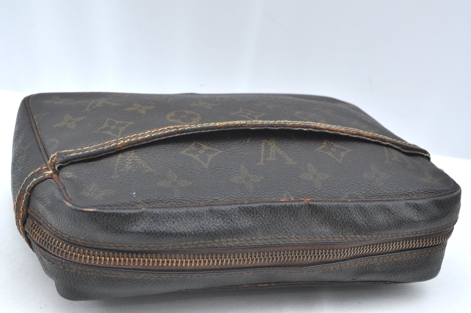 Authentic Louis Vuitton Monogram Compiegne 23 Clutch Hand Bag M51847 Junk K4266