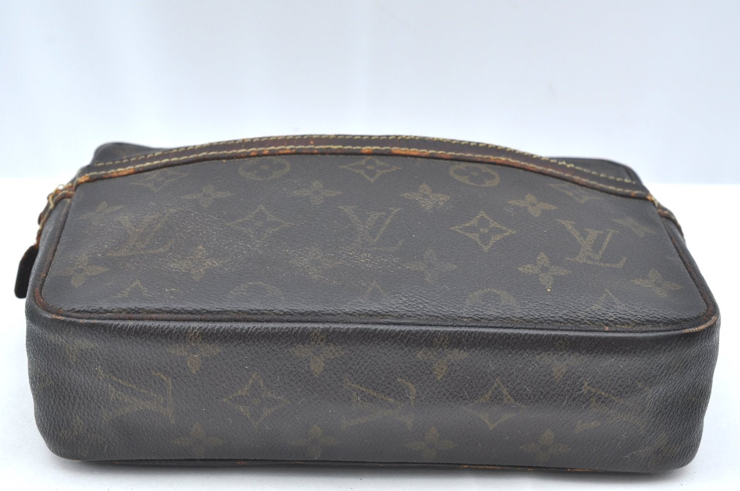 Authentic Louis Vuitton Monogram Compiegne 23 Clutch Hand Bag M51847 Junk K4266