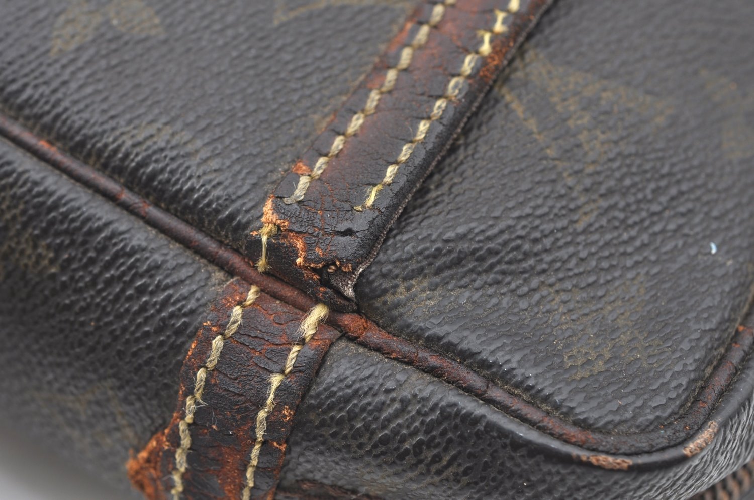 Authentic Louis Vuitton Monogram Compiegne 23 Clutch Hand Bag M51847 Junk K4266