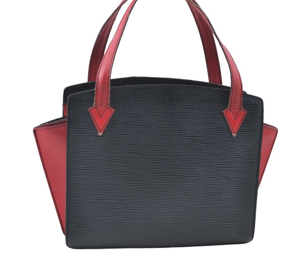 Auth Louis Vuitton Epi Varenne Hand Bag Bi-color Black x Red M52387 LV K4268