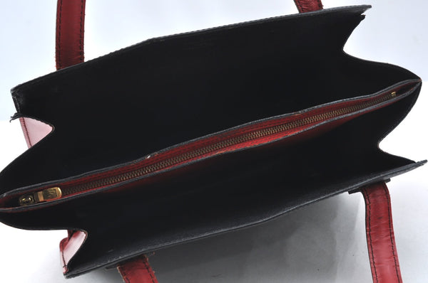 Auth Louis Vuitton Epi Varenne Hand Bag Bi-color Black x Red M52387 LV K4268