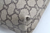 Authentic GUCCI Web Sherry Line GG Plus Tote Bag PVC Leather Brown K4270