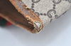 Authentic GUCCI Web Sherry Line GG Plus Tote Bag PVC Leather Brown K4270