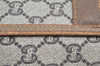 Authentic GUCCI Web Sherry Line GG Plus Tote Bag PVC Leather Brown K4270