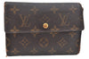 Authentic Louis Vuitton Monogram Porte Tresor Etui Papier Wallet M61202 LV K4275