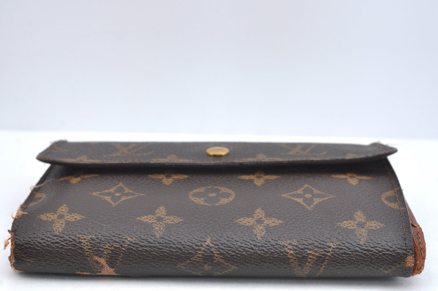 Authentic Louis Vuitton Monogram Porte Tresor Etui Papier Wallet M61202 LV K4275