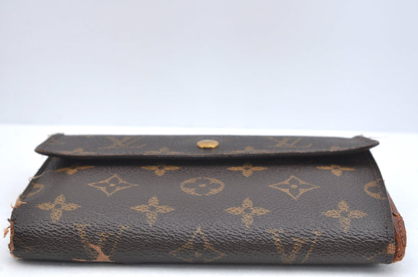 Authentic Louis Vuitton Monogram Porte Tresor Etui Papier Wallet M61202 LV K4275