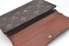 Authentic Louis Vuitton Monogram Porte Tresor Etui Papier Wallet M61202 LV K4275