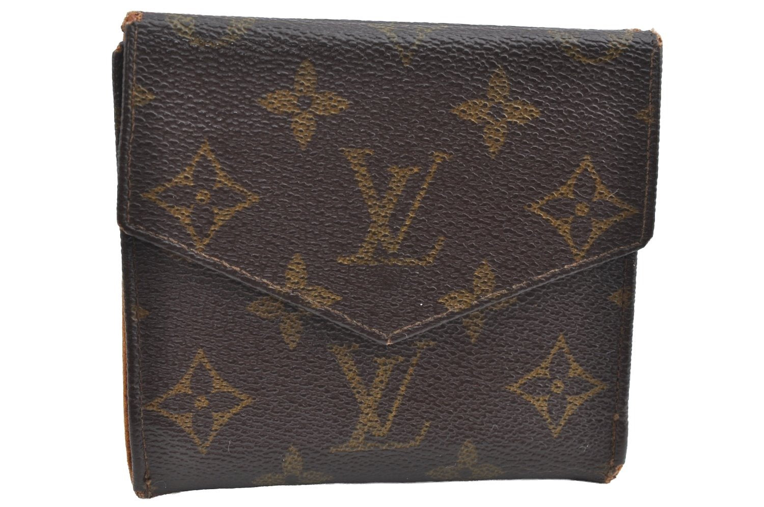 Authentic Louis Vuitton Monogram Porte Monnaie Billets Wallet M61660 Junk K4276