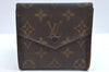 Authentic Louis Vuitton Monogram Porte Monnaie Billets Wallet M61660 Junk K4276