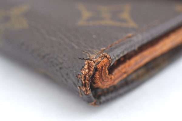 Authentic Louis Vuitton Monogram Porte Monnaie Billets Wallet M61660 Junk K4276