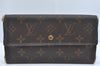 Authentic Louis Vuitton Monogram Porte Tresor International M61215 Wallet K4281