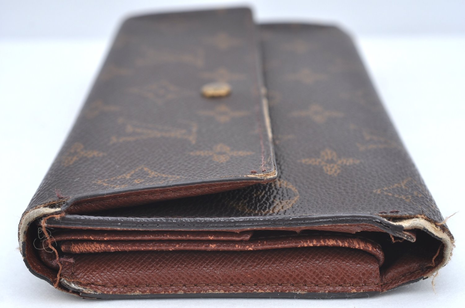 Authentic Louis Vuitton Monogram Porte Tresor International M61215 Wallet K4281