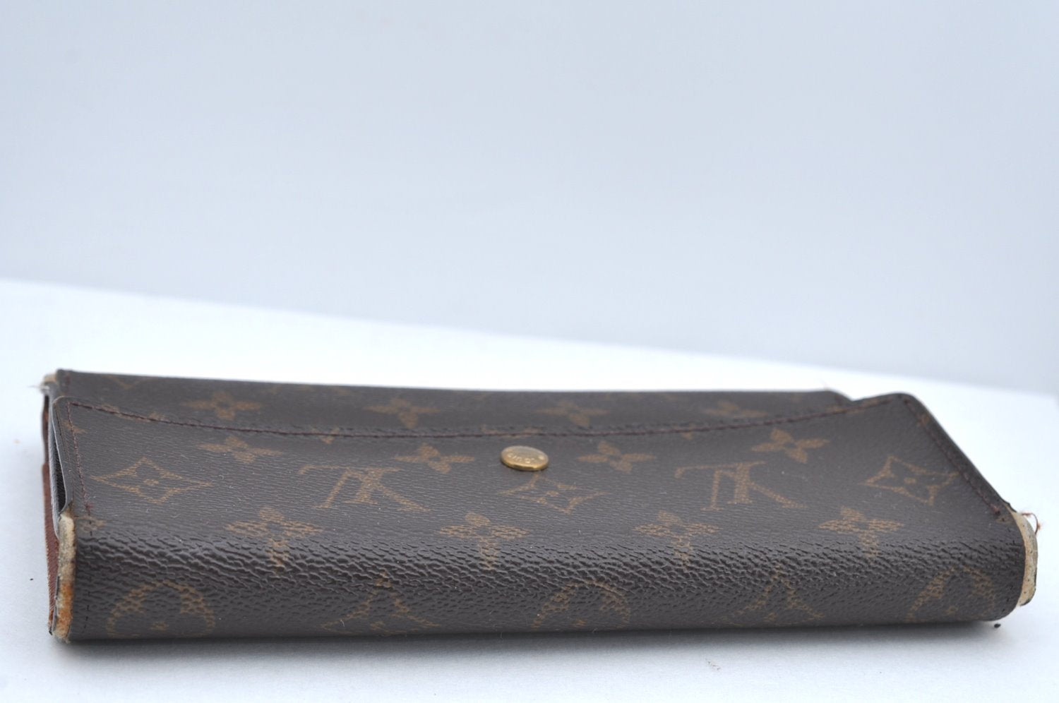 Authentic Louis Vuitton Monogram Porte Tresor International M61215 Wallet K4281