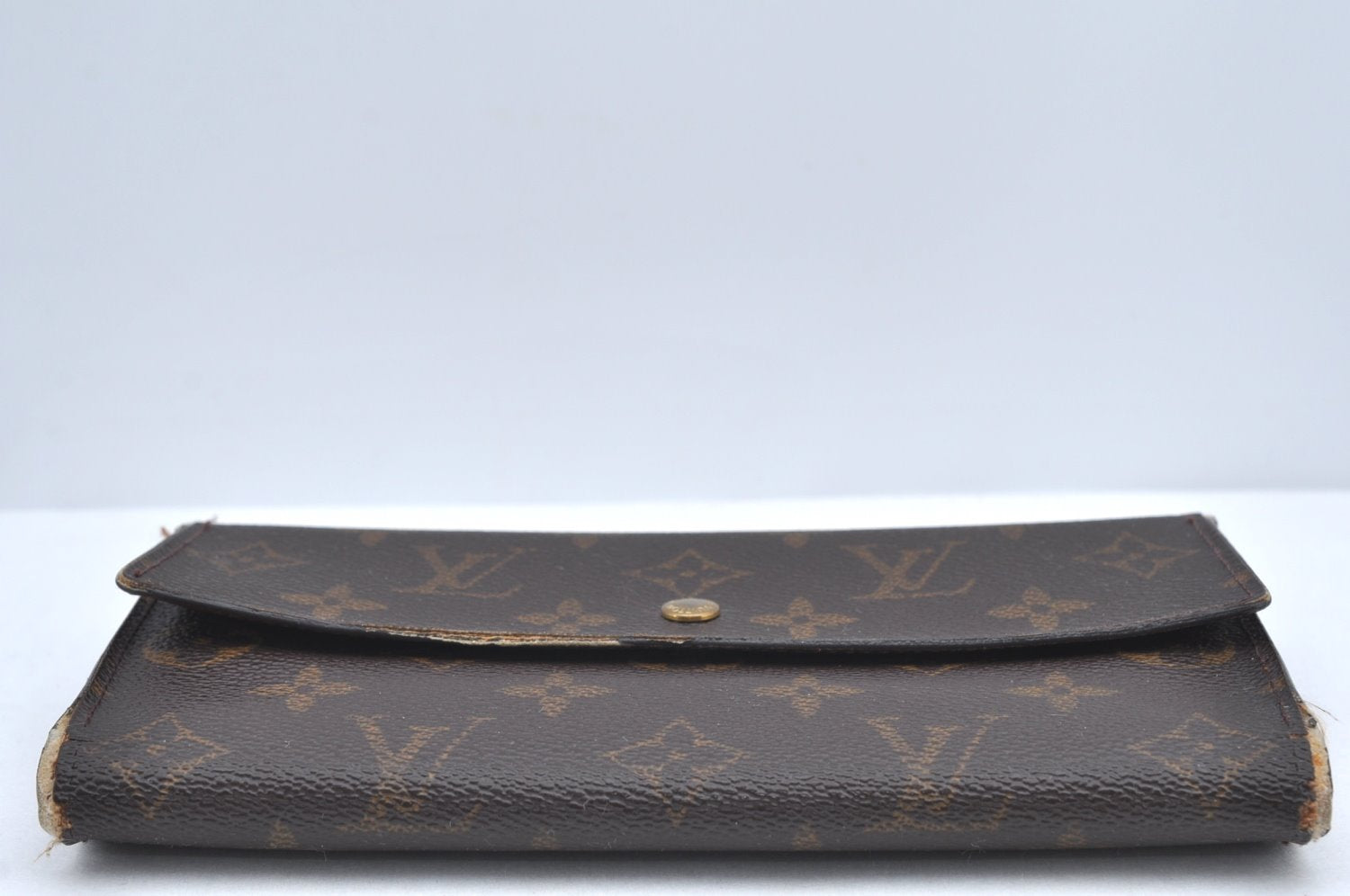 Authentic Louis Vuitton Monogram Porte Tresor International M61215 Wallet K4281