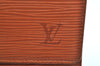 Auth Louis Vuitton Epi Porte Tresor Etui Papier Wallet Brown M63173 LV K4283