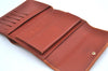 Auth Louis Vuitton Epi Porte Tresor Etui Papier Wallet Brown M63173 LV K4283