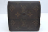 Authentic Louis Vuitton Monogram M61652 Porte Monnaie Billet Carte Credit K4284