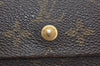 Authentic Louis Vuitton Monogram M61652 Porte Monnaie Billet Carte Credit K4284