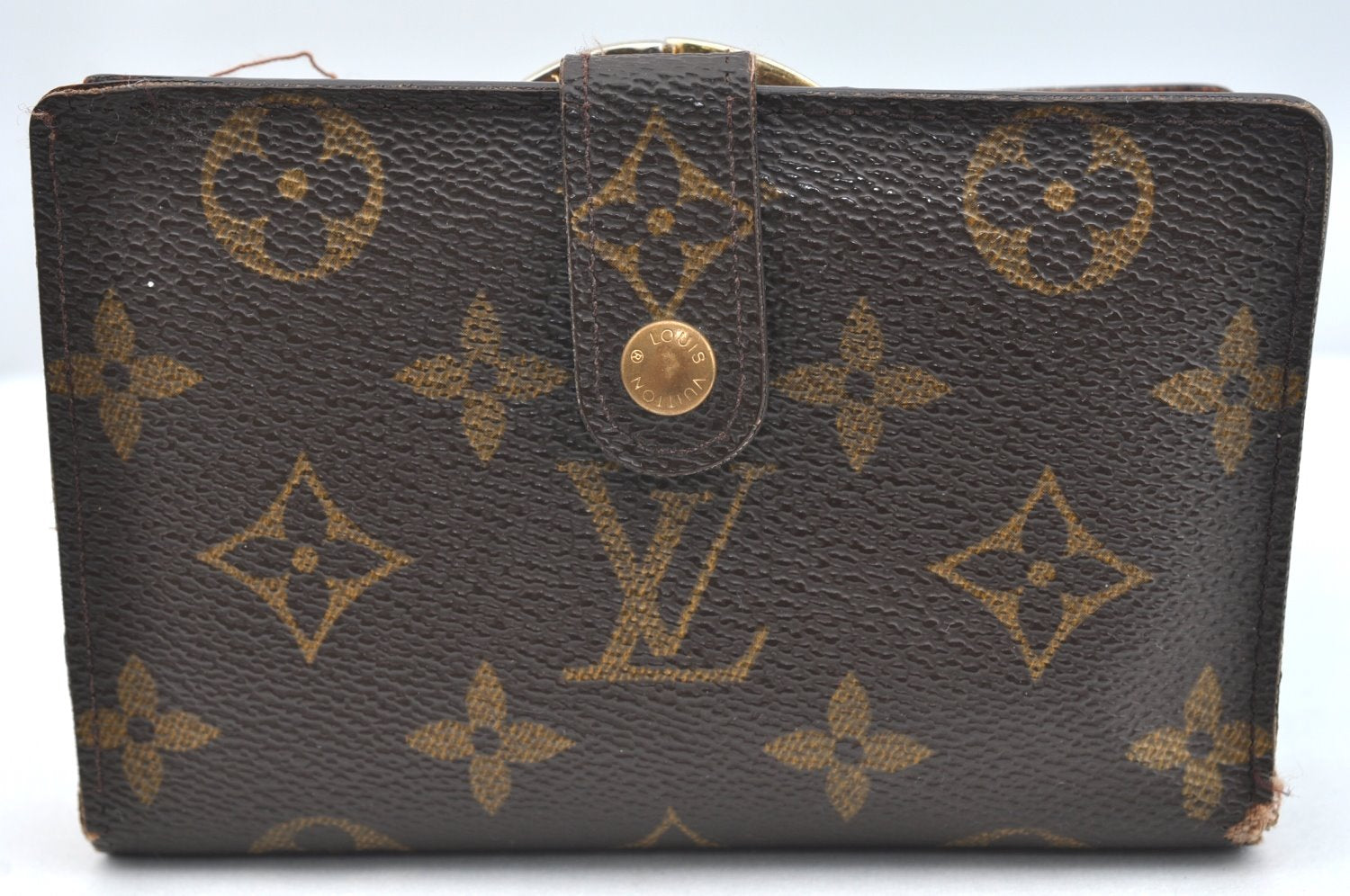 Auth Louis Vuitton Monogram Porte Monnaie Billets Viennois M61663 Wallet K4287