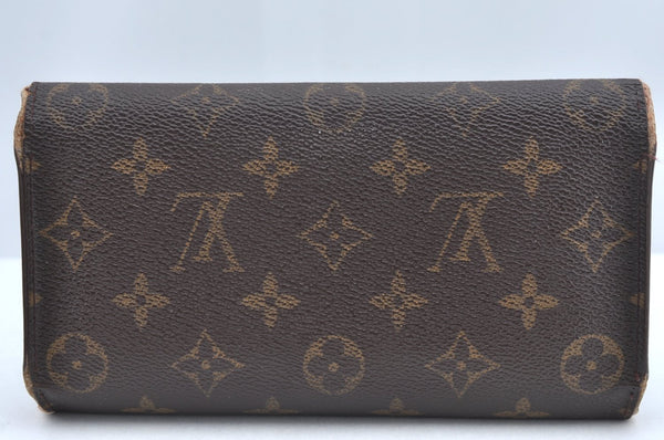 Authentic Louis Vuitton Monogram Porte Tresor International M61215 Wallet K4288