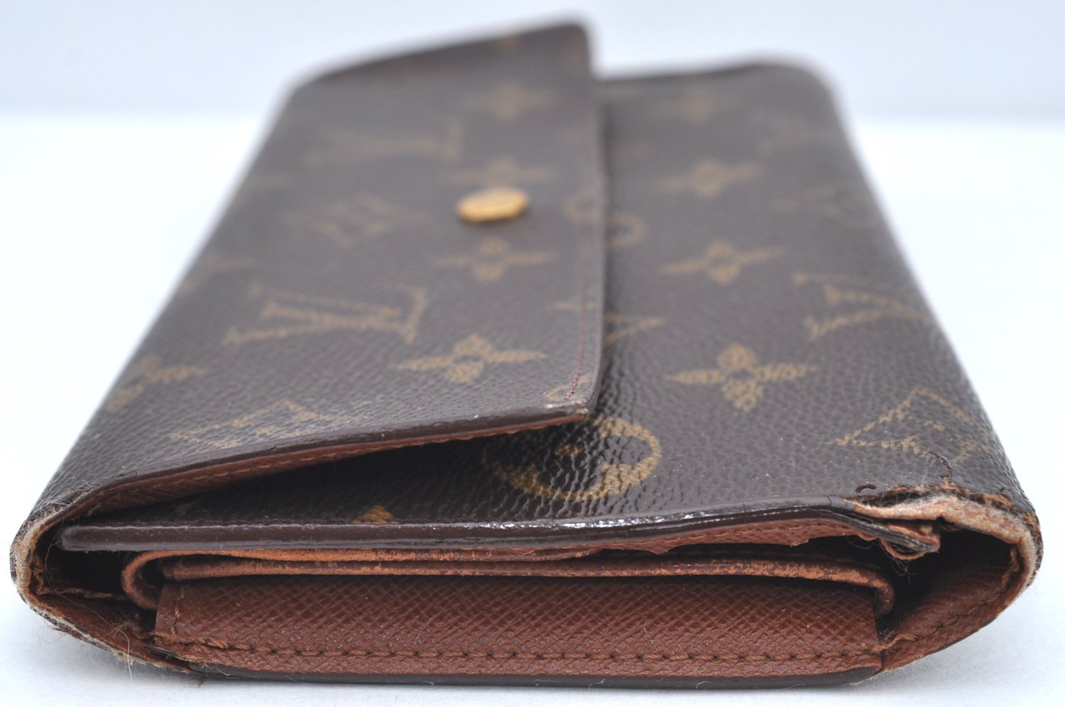 Authentic Louis Vuitton Monogram Porte Tresor International M61215 Wallet K4288