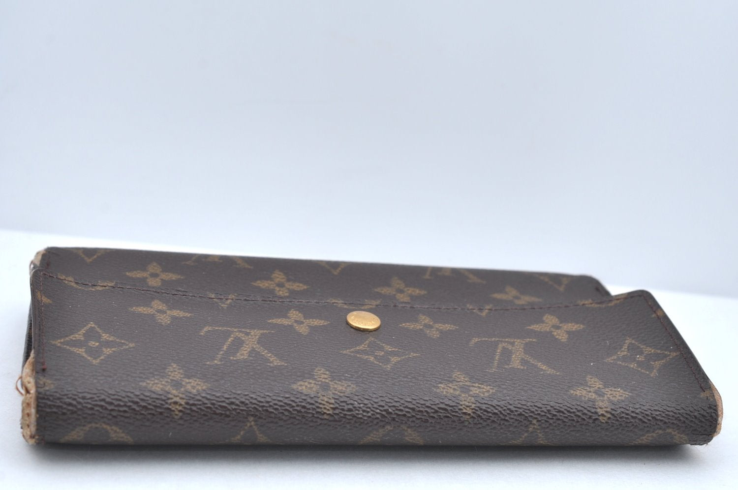 Authentic Louis Vuitton Monogram Porte Tresor International M61215 Wallet K4288