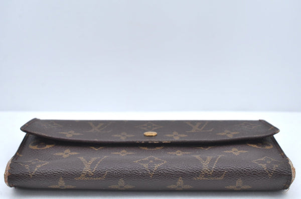 Authentic Louis Vuitton Monogram Porte Tresor International M61215 Wallet K4288