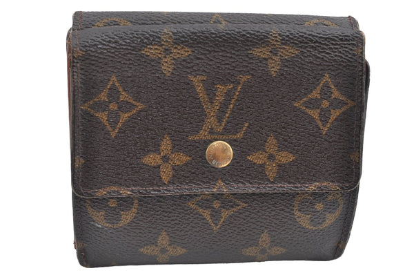 Authentic Louis Vuitton Monogram M61652 Porte Monnaie Billet Carte Credit K4290