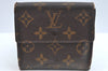 Authentic Louis Vuitton Monogram M61652 Porte Monnaie Billet Carte Credit K4290