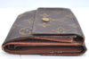 Authentic Louis Vuitton Monogram M61652 Porte Monnaie Billet Carte Credit K4290