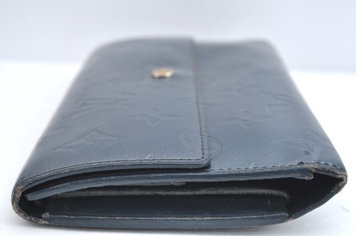 Louis Vuitton Monogram Mat Porte Tresor International Wallet M65105 Navy K4293