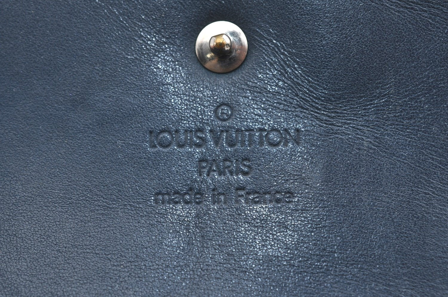 Louis Vuitton Monogram Mat Porte Tresor International Wallet M65105 Navy K4293