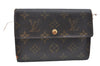 Authentic Louis Vuitton Monogram Porte Tresor Etui Papier Wallet M61202 LV K4294