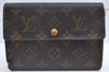 Authentic Louis Vuitton Monogram Porte Tresor Etui Papier Wallet M61202 LV K4294