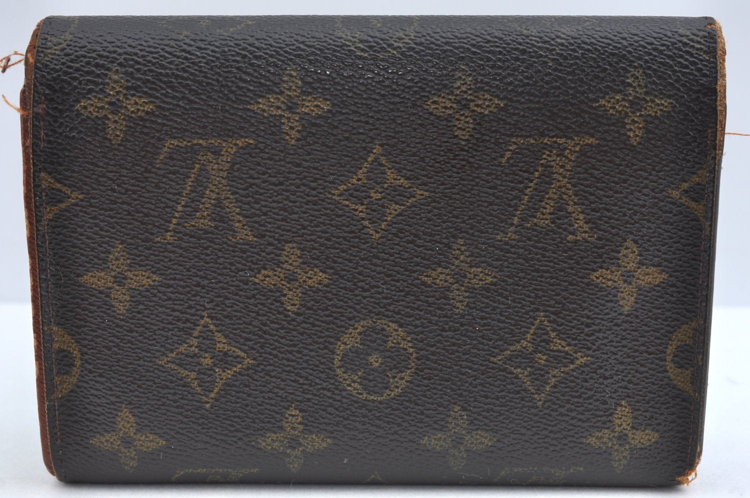 Authentic Louis Vuitton Monogram Porte Tresor Etui Papier Wallet M61202 LV K4294