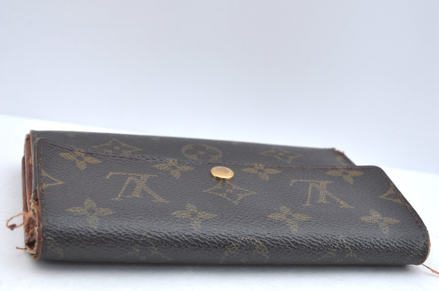 Authentic Louis Vuitton Monogram Porte Tresor Etui Papier Wallet M61202 LV K4294