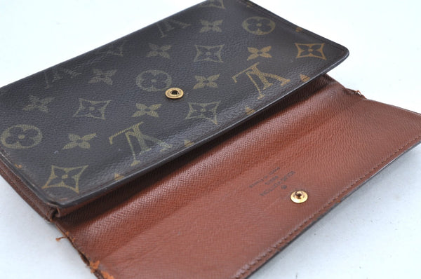 Authentic Louis Vuitton Monogram Porte Tresor International M61215 Wallet K4295