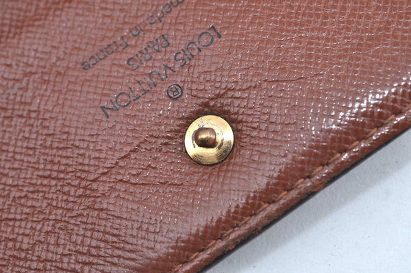 Authentic Louis Vuitton Monogram Porte Tresor International M61215 Wallet K4295