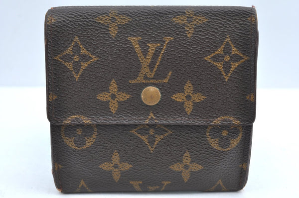 Authentic Louis Vuitton Monogram M61652 Porte Monnaie Billet Carte Credit K4296