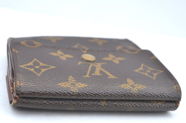 Authentic Louis Vuitton Monogram M61652 Porte Monnaie Billet Carte Credit K4296