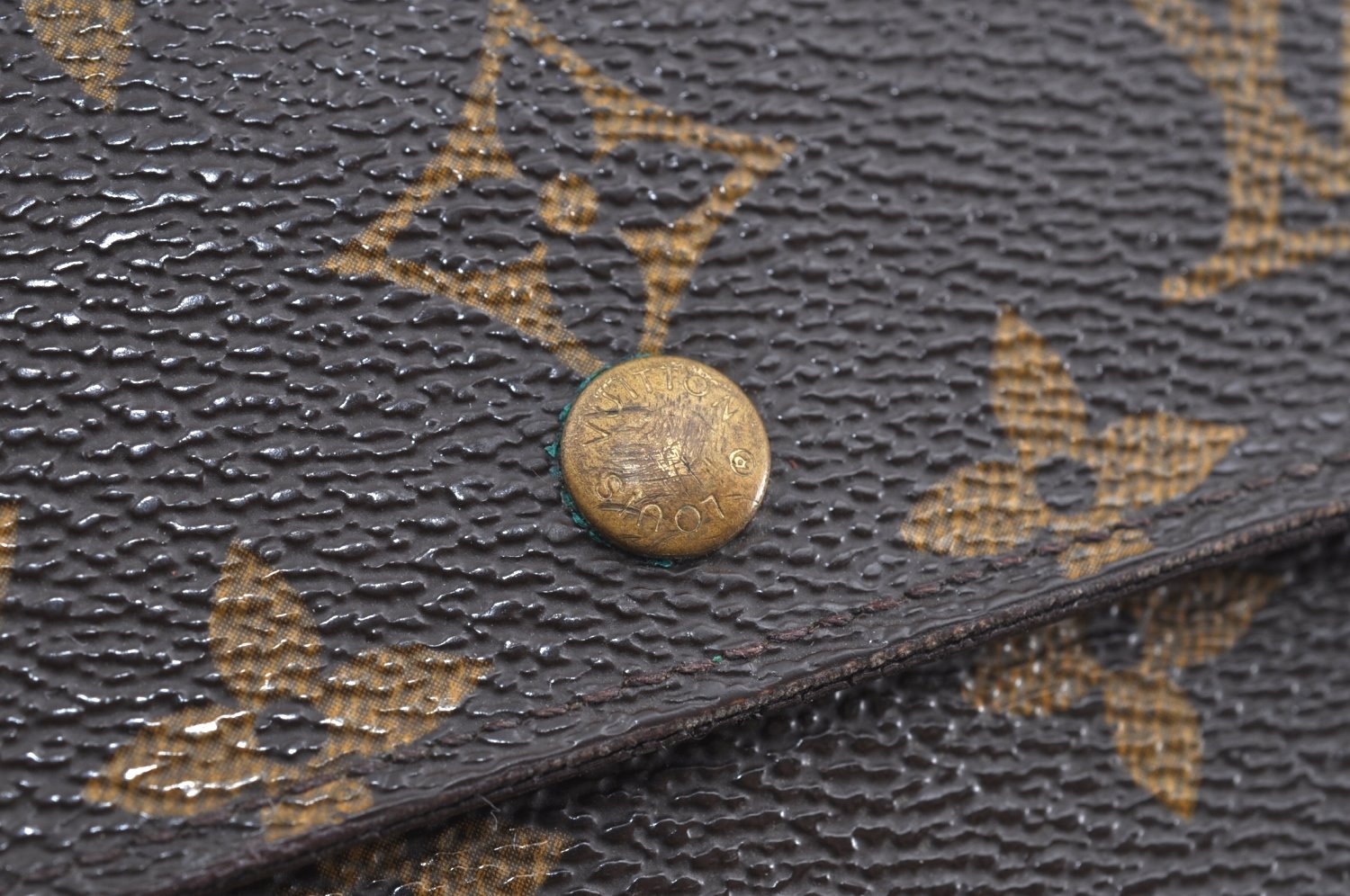 Authentic Louis Vuitton Monogram Porte Tresor Etui Papier Wallet M61202 LV K4297