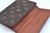 Authentic Louis Vuitton Monogram Porte Tresor Etui Papier Wallet M61202 LV K4297