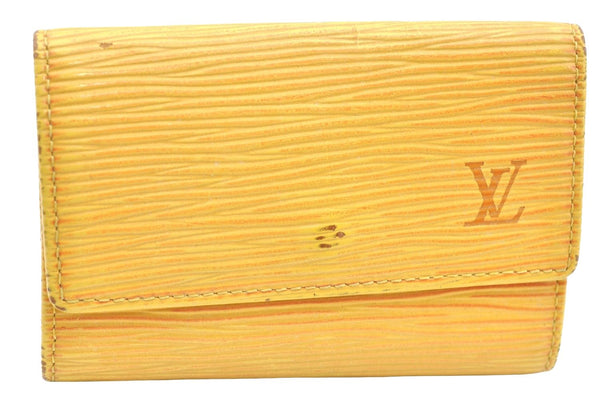 Authentic Louis Vuitton Epi Multicles 6 Key Case Yellow M63819 LV K4299