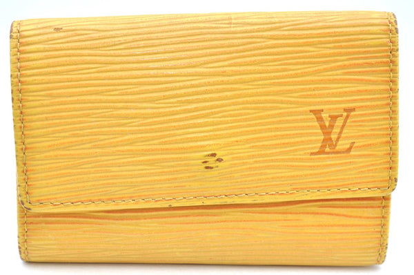 Authentic Louis Vuitton Epi Multicles 6 Key Case Yellow M63819 LV K4299